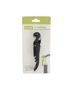 Truetapâ„¢: Double-Hinged Corkscrew in Matte Black with Black