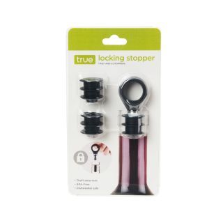 Locking Bottle Stopper, Set of 3 by True