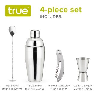 4 Piece Barware Set in SIOC by True