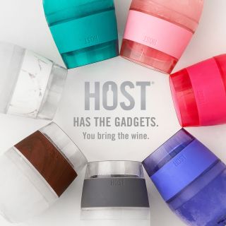 Wine FREEZEâ„¢ Cooling Cups in Blue (set of 2) and lids by HOS