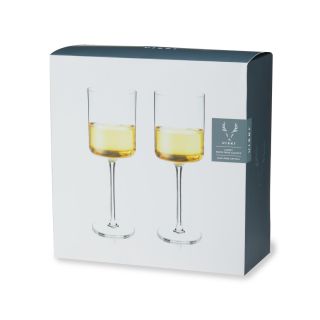 Laurel White Wine Glasses by Viski