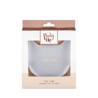 Pawsome Gray Ceramic Tea Tray