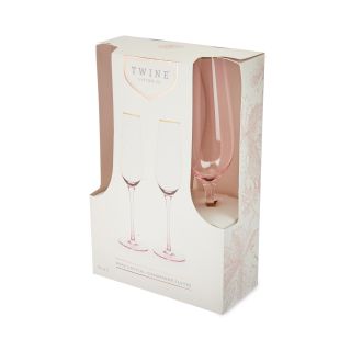 Rose Crystal Champagne Flute by Twine Living® (Set of 2)