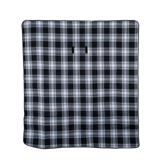 Dineâ„¢ Picnic Blanket in Black Plaid by True