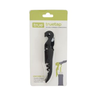 Truetapâ„¢: Double-Hinged Corkscrew in Matte Black with Black