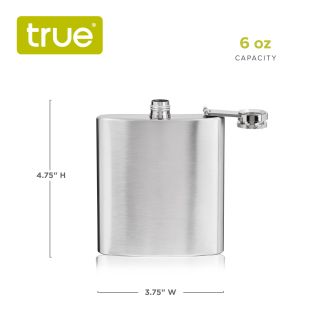 6oz Stainless Steel Flask with Funnel