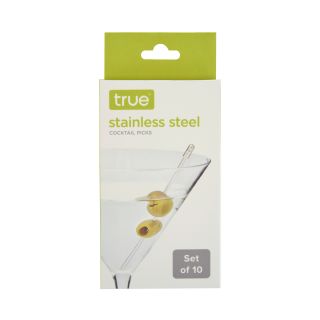 Stainless Steel Cocktail Picks, Set of 10 by True