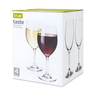 Taste  Set of 4 Red And White Tasting Glass by True