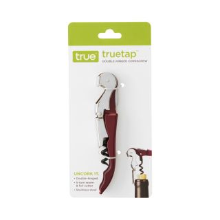 Truetapâ„¢: Double-Hinged Waiter's Corkscrew in Burgundy