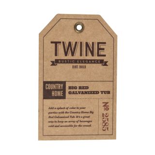 Big Red Galvanized Metal Tub by Twine®