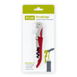 Truetapâ„¢: Double-Hinged Waiter's Corkscrew in Metallic Red