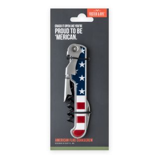 American Flag Stainless Steel Corkscrew by Foster & Ryeâ„¢