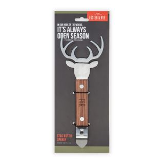 Stag Acacia Wood Bottle Opener by Foster & Ryeâ„¢