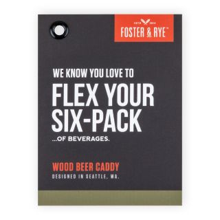 Acacia Wood Beer Caddy by Foster & Ryeâ„¢