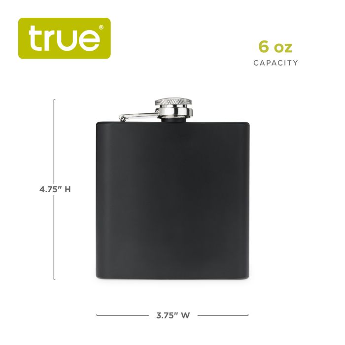 TrueFlask 6 oz Matte Black Flask - Thumbnail 4